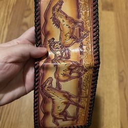 Genuine Leather Mens Horse Wallet