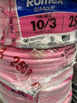 New wire cable Romex 10/3