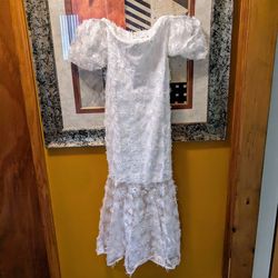 New York and Company Puff Sleeve Off-The-Shoulder Sheath Dress