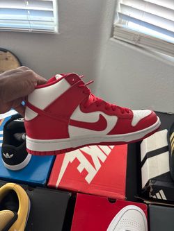 Nike Dunk High White Red Sneakers