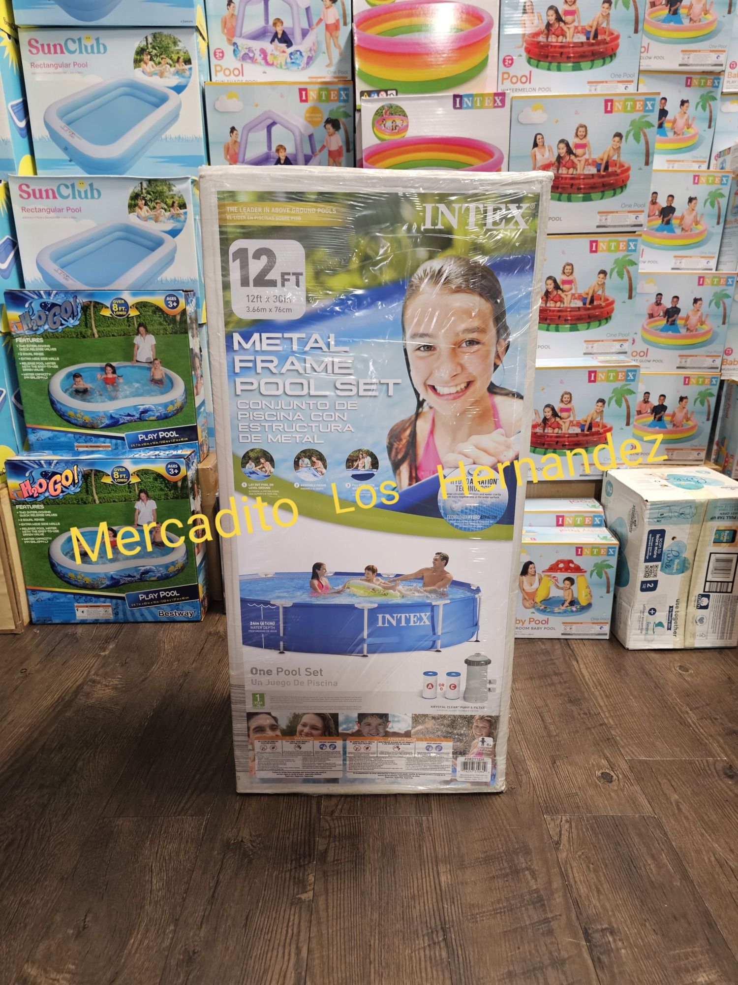 12ft x 30in Swimming Pool Metal Frame - Pump And Filter Included ❗️Nuevas En Caja - Albercas