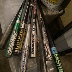 Baseball Set Cleats, Pants,  Gloves (4) Bats (2) Chest Protectors  S-lg