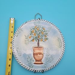 Sakura Gracey Knight 10" Ceramic Pear Tree Topiary Trivet