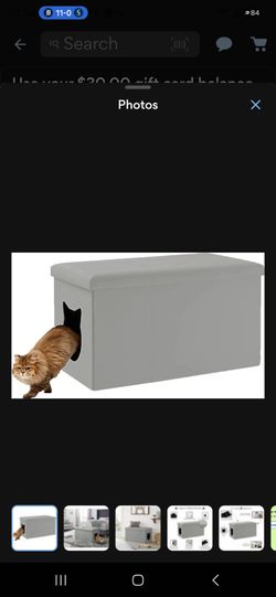 Hidden cat litter ottoman