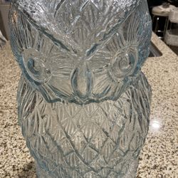 Glass Owl Container Or Jar