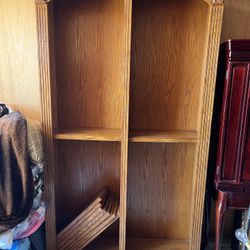 Wood Book Case With Lighting