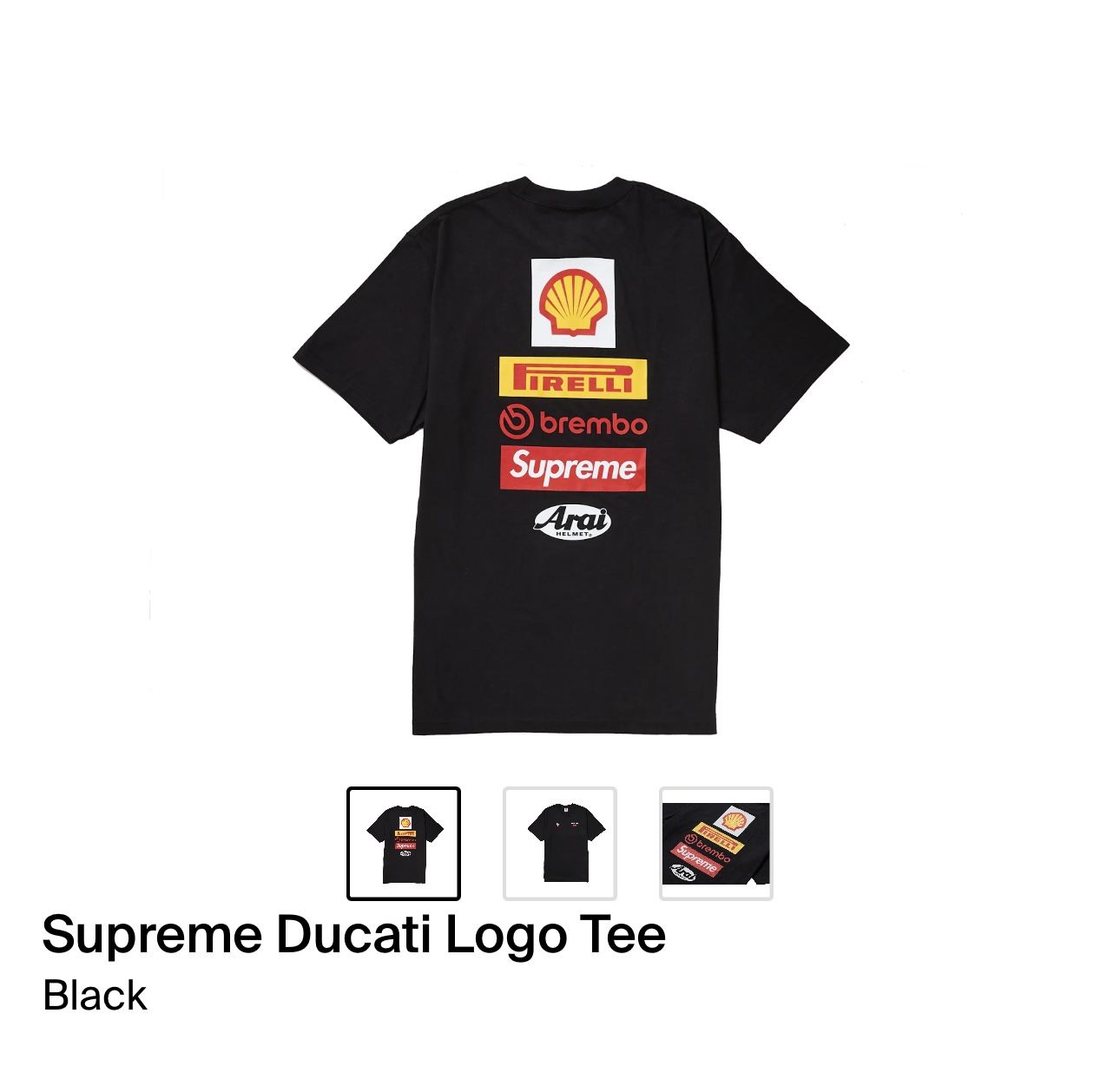 Supreme X Ducati Logo Tee (Sz. M & L)