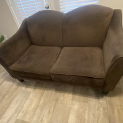 Brown LoveSeat Sofa Couch