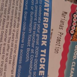 3 Cowabunga Bay Passes 75$ 