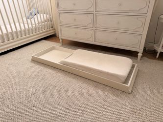 RH White Dresser Top Baby Changing Tray