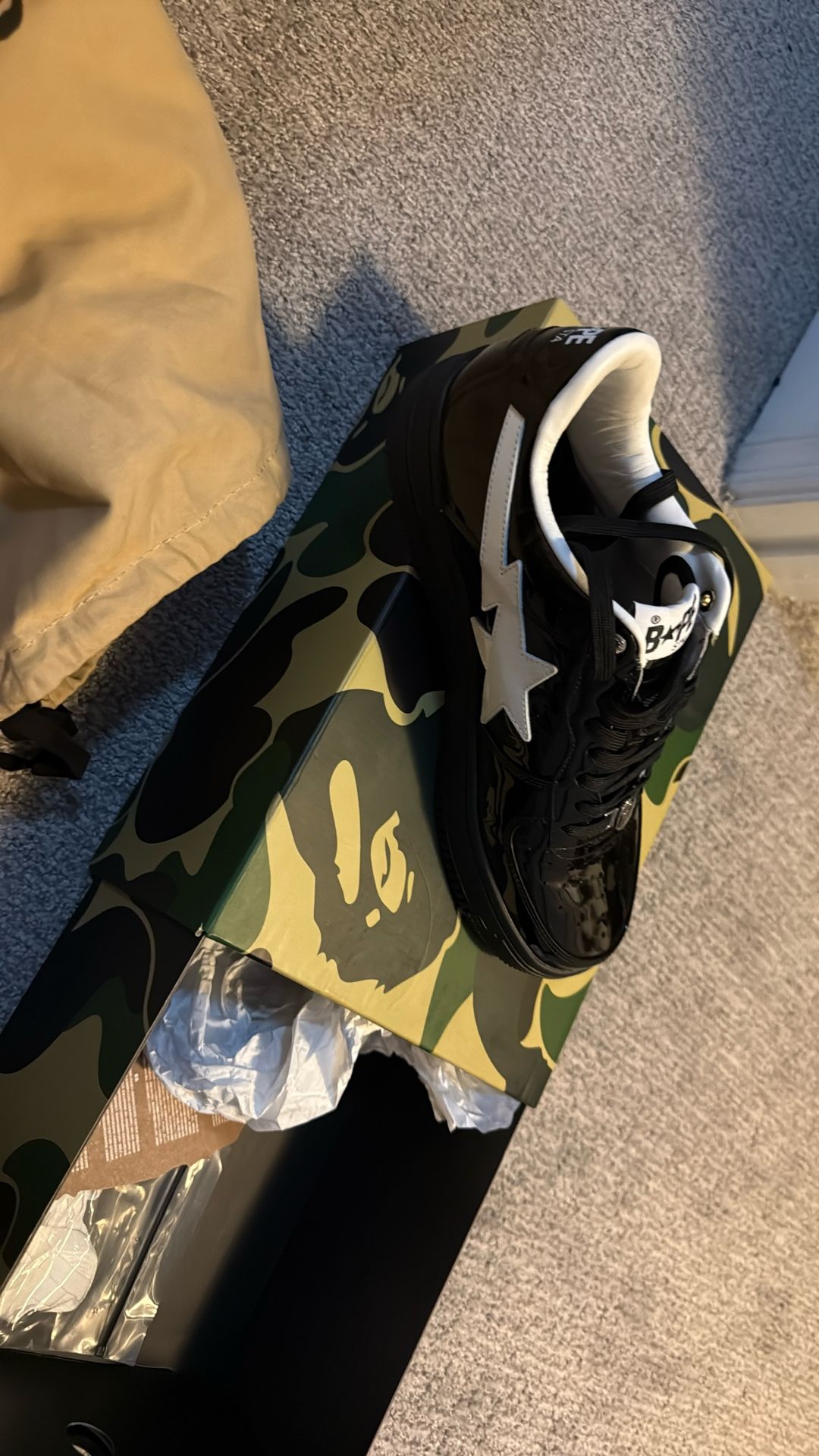 The Bathing Ape Bape Sta #2 Black Patent