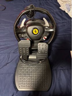 Xbox Thrust-master Ferrari 458 racing wheel and pedals