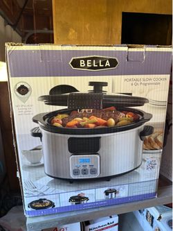 Bella 13722 Portable 6-Quart Programmable Slow Cooker with Locking Lid.