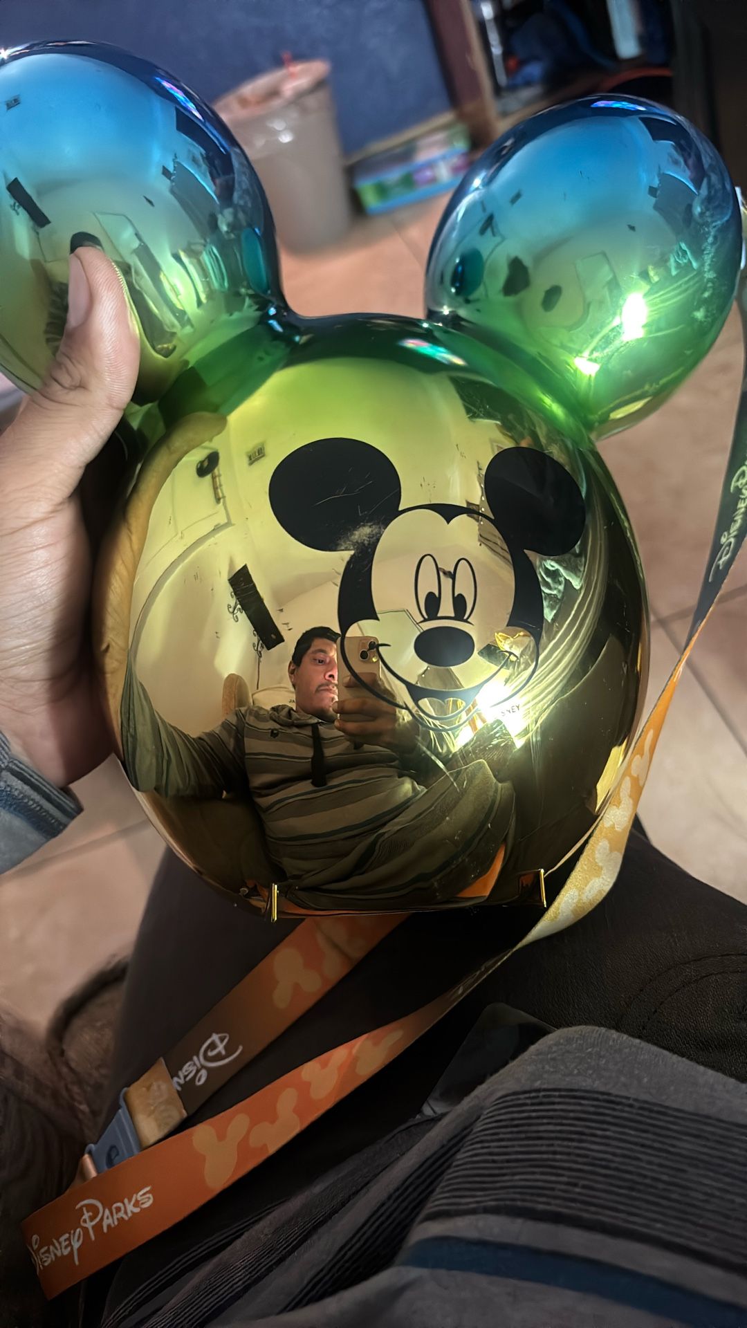 Metallic Mickey Shaped Balloon Bucket