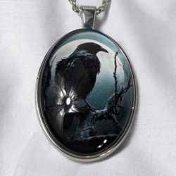 Raven Pendant Necklace