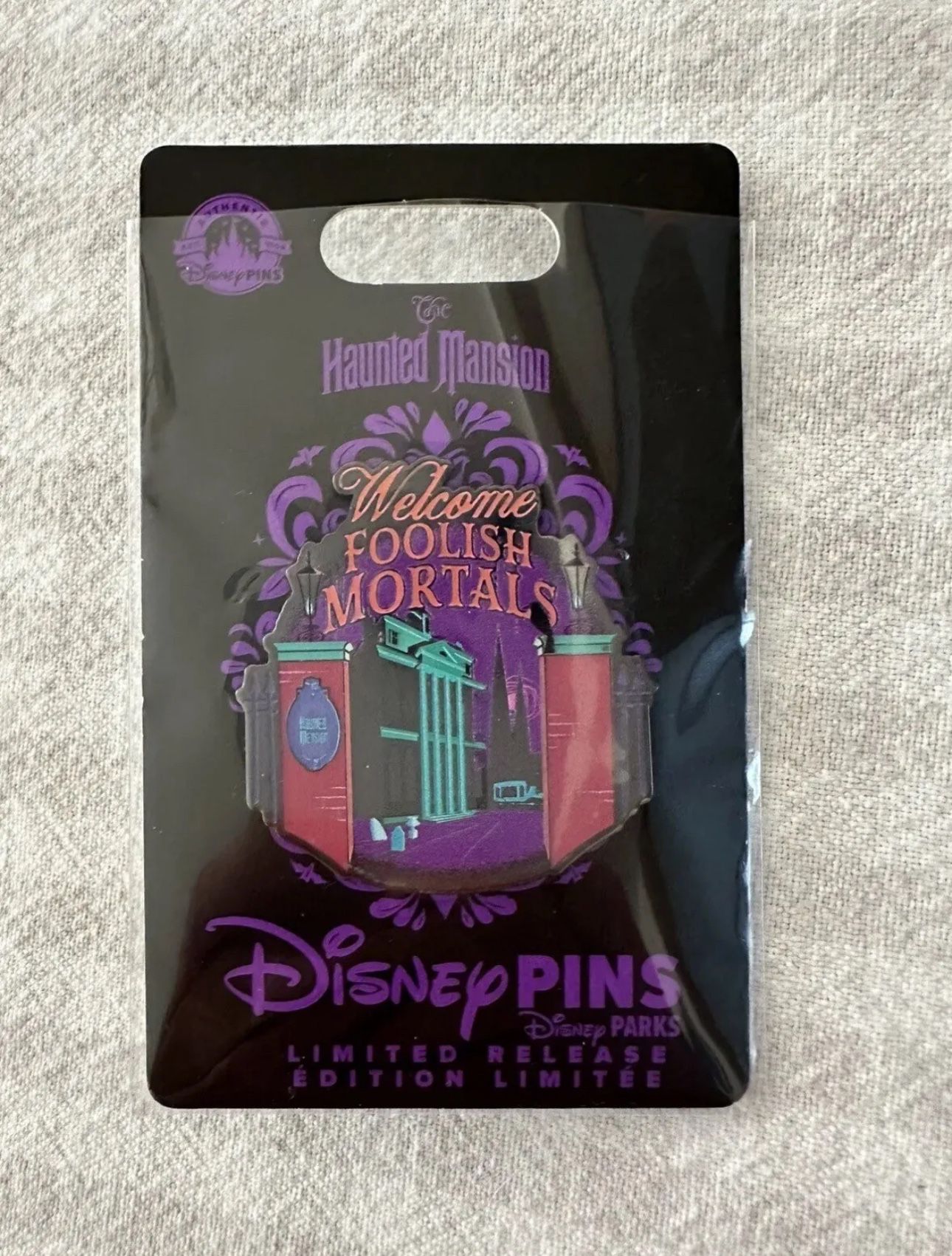 Disney Parks Limited Release 2023 Haunted Mansion Welcome Foolish Mortals Pin