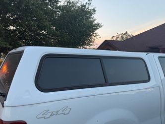 White Truck Camper Shell Topper