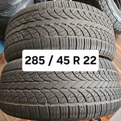 285 / 45 R 22 (2) TIRES KUNIMOTO 