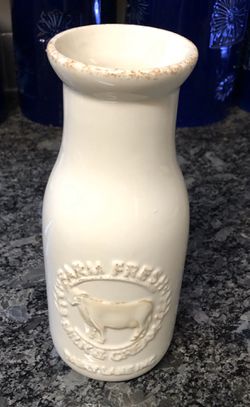 Decorative milk bottle