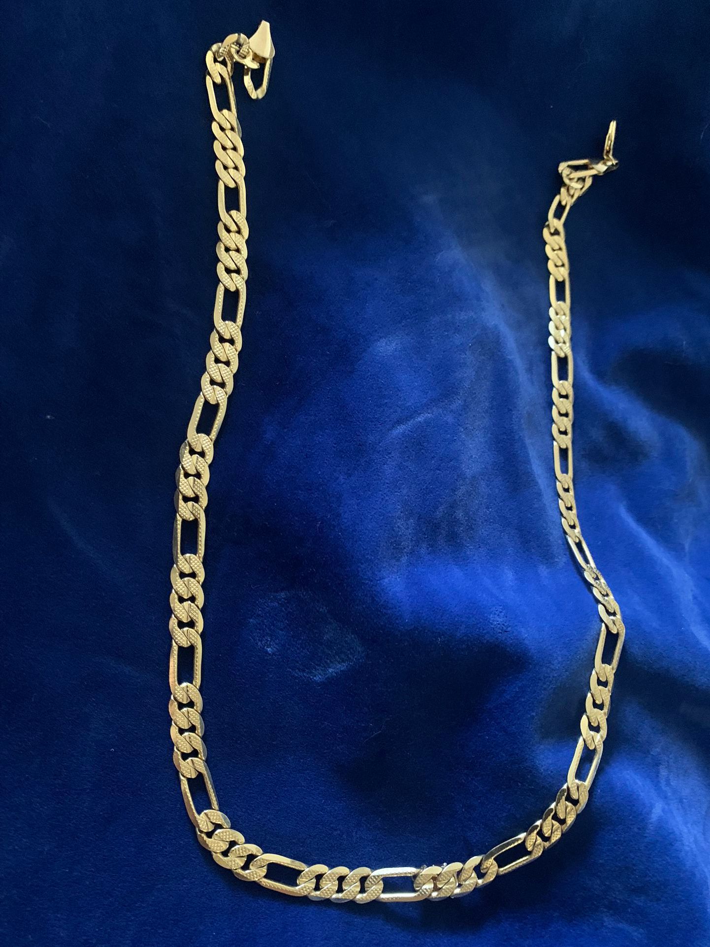18k Solid Gold Figaro Links Chain