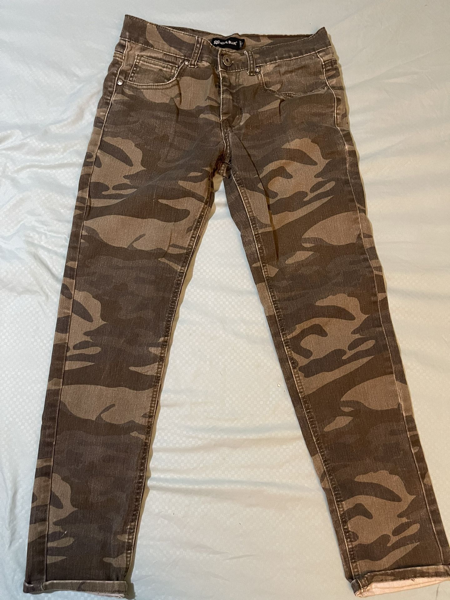 Skinny Fit Camo Jeans Size 30