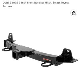 CURT 31075 2-Inch Front Receiver Hitch, Select Toyota Tacoma