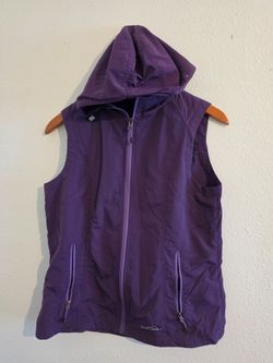 Eddie Bauer Purple Hooded Vest Size S