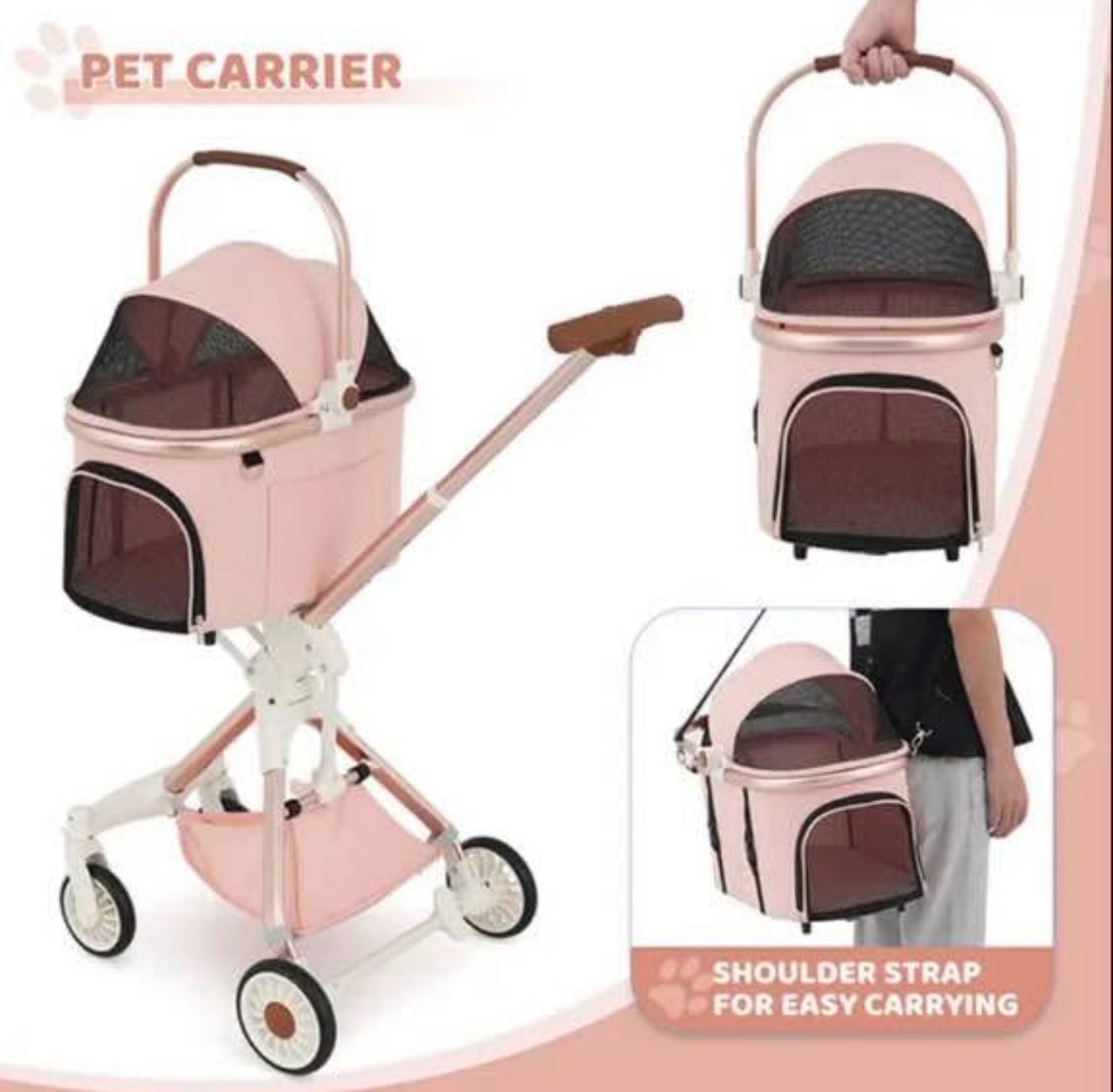 Pink Dog Stroller