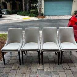 Set of 4 modern dining room chairs