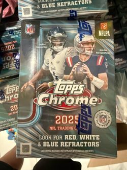 2025 Topps Chrome NFL blaster value box