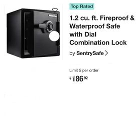 SentrySafe Fireproof Waterproof Safe with Dial Lock