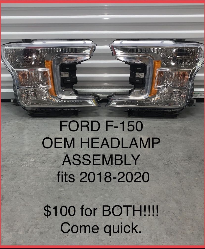 Ford F-150 Headlights - Fits 2018 to 2020.