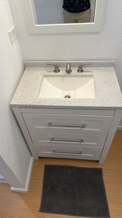 Bathroom sink vanity.