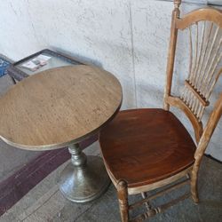 Bistro Table And 1 Ethan Allen Chair