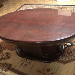 Red Cherry Wood Coffee Table Bar/ Liquor Holder Antique Classic style