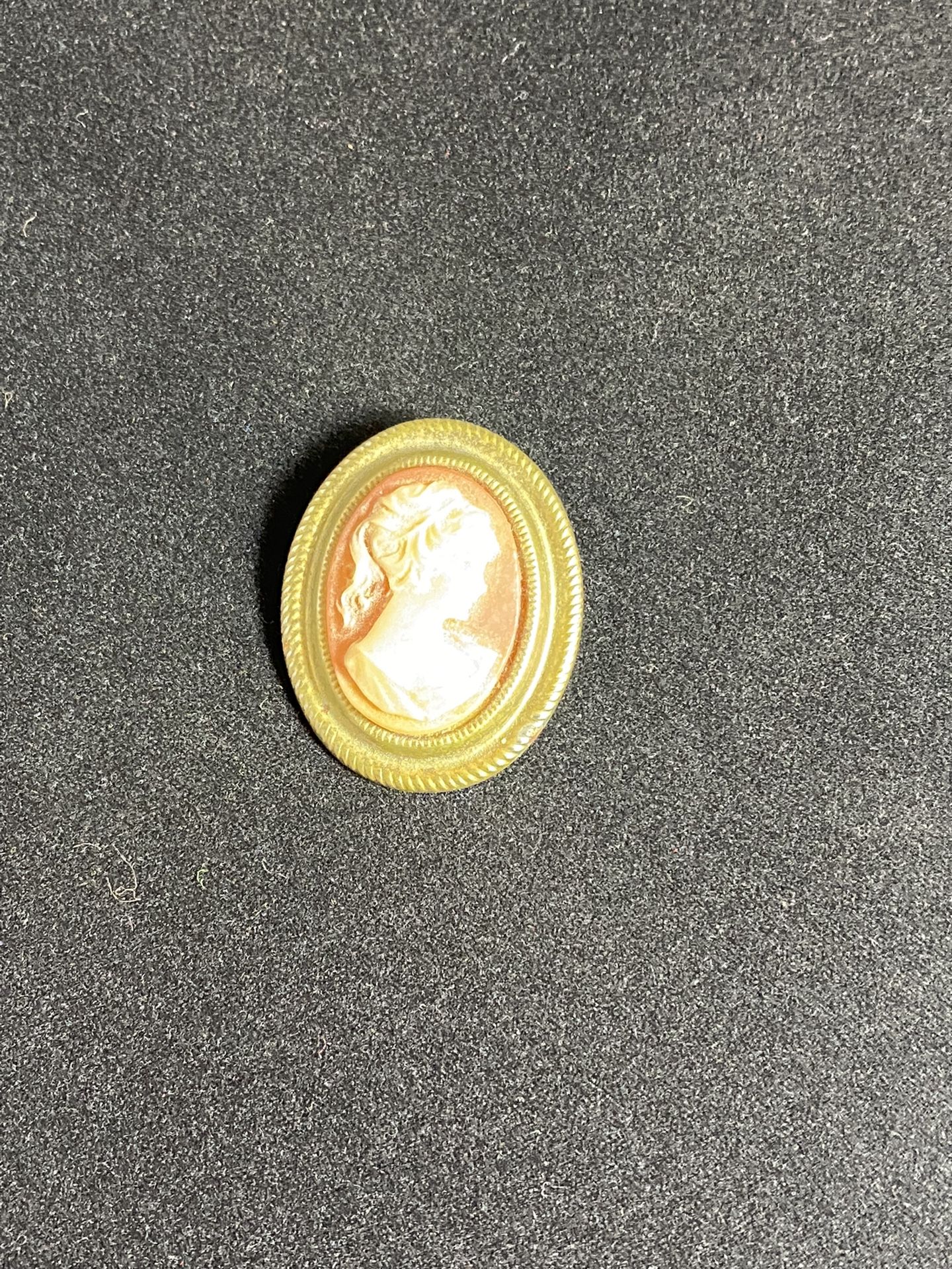 Vintage Gold Cameo Brooch