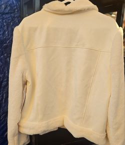 New Just Fab Furry Jacket Ivory Color 40 00 Or Best Offer