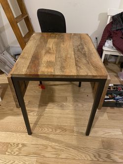 West Elm Raw Mango Wood Drop Leaf Table for Sale in New York NY