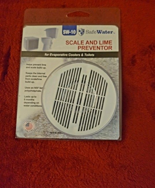 NWOT SAFE WATER SCALE AND LIME PREVENTER SW-10 FOR EVAPORATIVE COOLERS AND TOILETS 