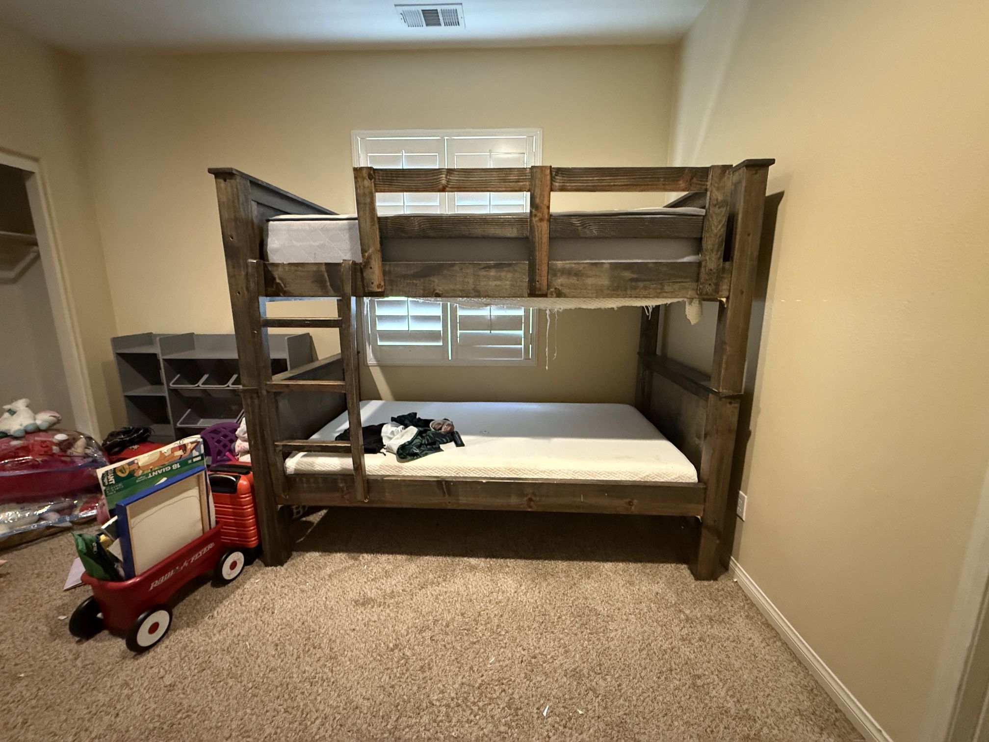 Solid Wood Bunk Bed And Dressers