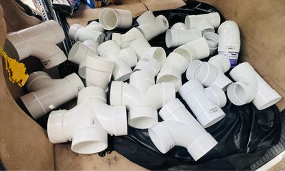 PVC Sewer Drain Fittings. Unused. Bundle $250 (These are unused but has been stored and have some scuff marks) Location: Arlington  Se Habla Español