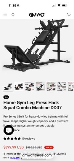 Home Gym Leg Press Hack Squat Combo Machine DD07 for sale or trade