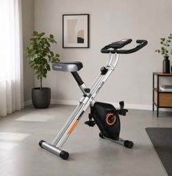 Foldable Exercise Bike | Magnetic Resistance | LCD Monitor | Compact Home Cardio Bike |
