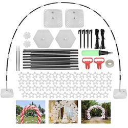 85pcs balloon garland arch kit, 9ft Tall & 10ft Wide Adjustable Balloon Stand with Water Fillable 
