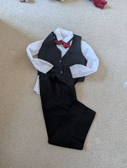 4-7yr Boy Tux Vest Set . Almost New $10
