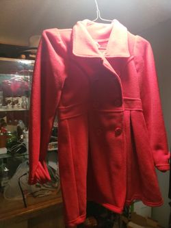 Red Coat For Girls Size 10 $25