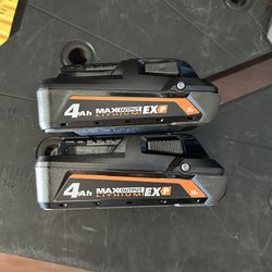 Ridgid 18v Batteries & Charger 