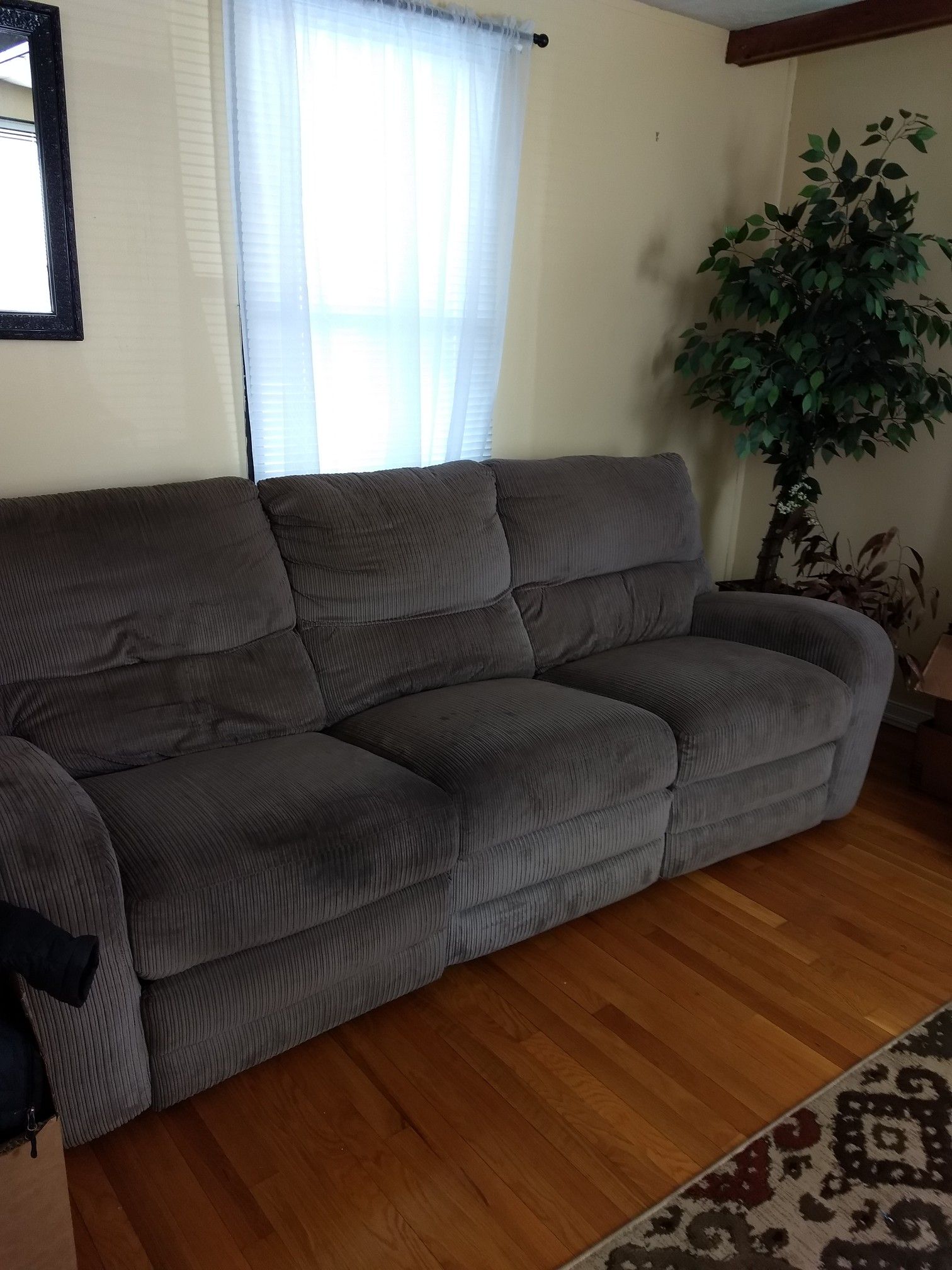 Free couch will be out side February 19th come and pick it up