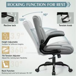 New Grey Office Chair with Lift-up Armrests