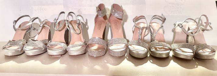 De Blossom sparkling rhinestone heels